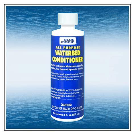 The role of Blue Magic waterbed conditioner in preventing foam build-up.